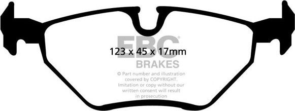 Тормозные колодки EBC Brakes для Rover 75 I 1999-2005. Артикул DP21289