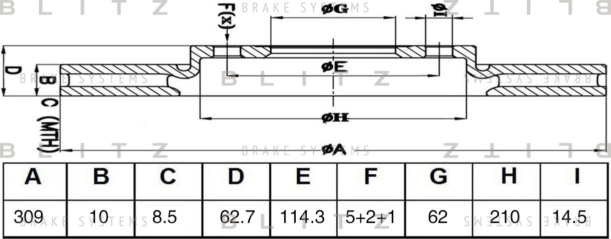 Диск тормозной LEXUS RX450h 08- задн. (Blitz). Артикул BS0472