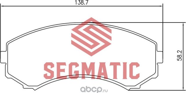 SGBP2605 Колодка торм диск пер Mitsubishi Pajero 3.2 2009-Mitsubishi Pajero 3.8 (Segmatic) Segmatic. Артикул SGBP2605