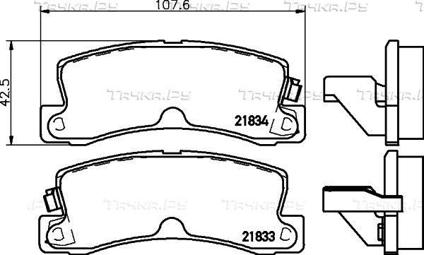 Тормозные колодки Nisshinbo задние для Lexus RX I 1998-2003. Артикул NP1011