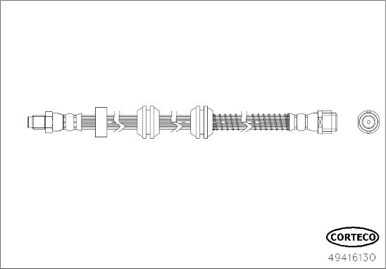 Тормозной шланг Corteco. Артикул 49416130