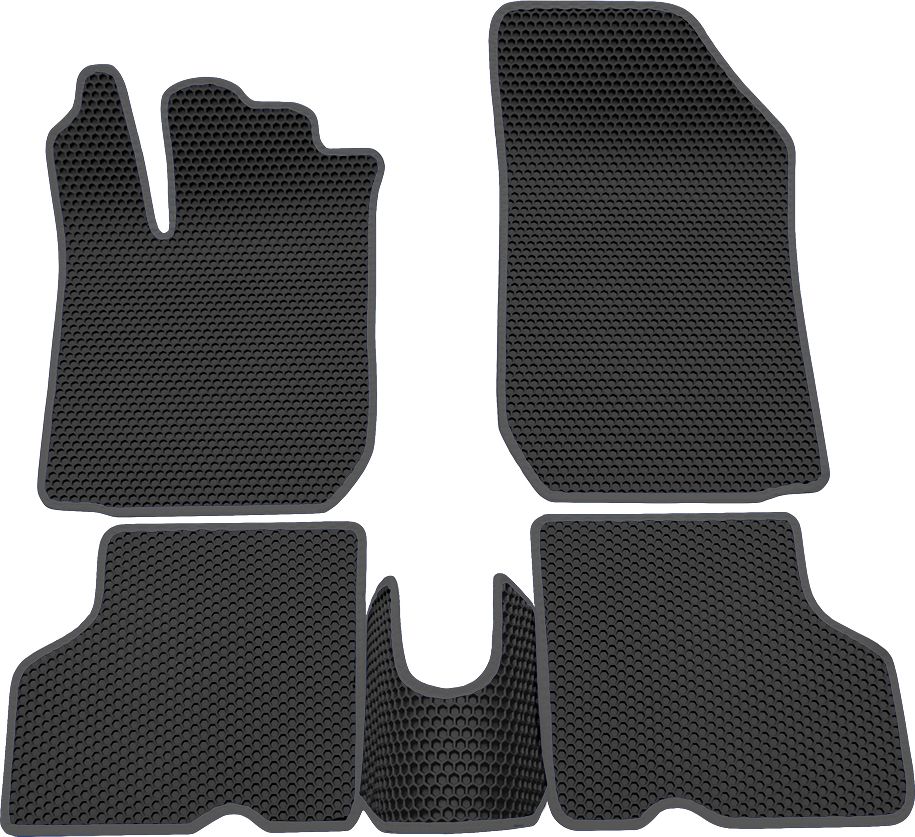 Коврики Rezkon EVA Соты для салона Renault Kaptur 2016-2026 Серый кант. Артикул 9129035102