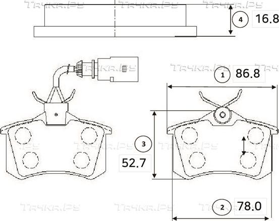 Тормозные колодки CTR. Артикул GK1239