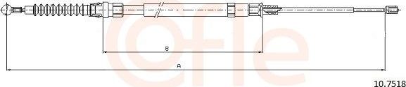 Трос ручника (тросик ручного тормоза) Cofle. Артикул 10.7518