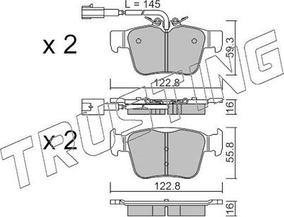 Тормозные колодки Trusting. Артикул 1101.0