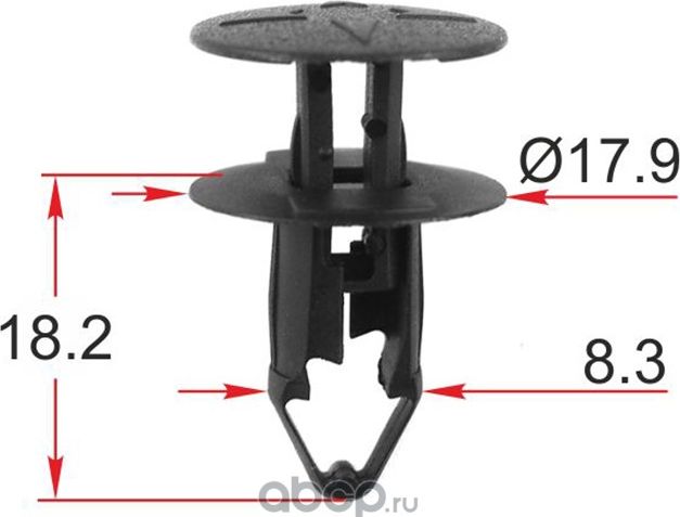 Клипса крепежная RENAULT 10 штук (SAT). Артикул STM12531