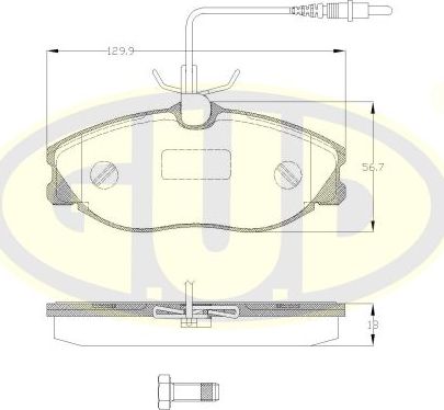 Тормозные колодки G.U.D.. Артикул GBP880135