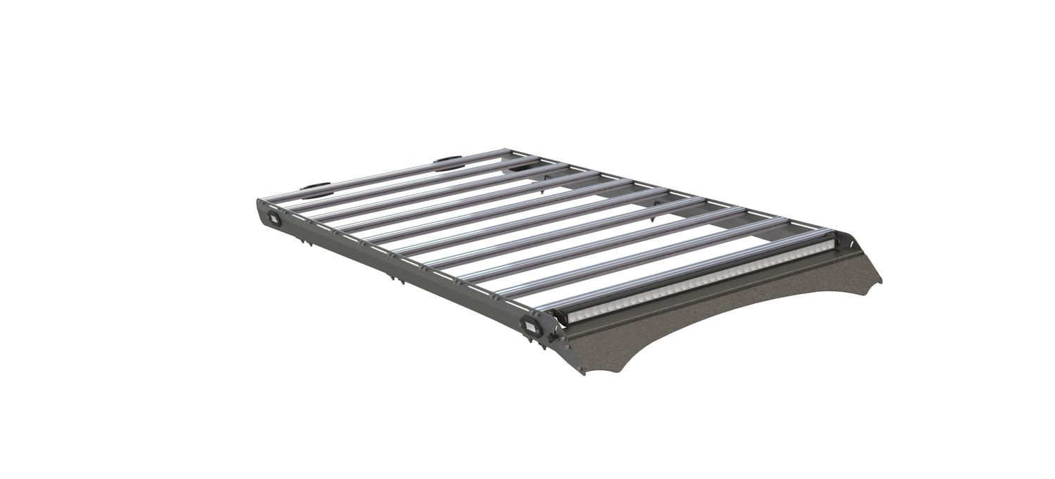 Экспедиционный багажник STC для Mitsubishi Pajero Sport I 1998-2008 Шторка дальний, рабочий и задний свет. Артикул STC-MPS/96-TR1-L1L2L3