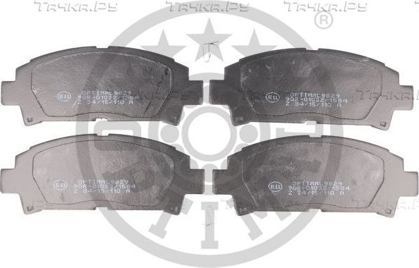 Тормозные колодки Optimal передние для Toyota MR2 II (W20) 1989-2000. Артикул BP-09829