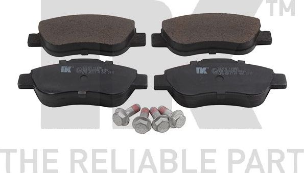 Тормозные колодки NK передние для Fiat Panda II 2003-2012. Артикул 222375