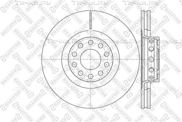 Тормозной диск Stellox передний для Audi S8 II (D3) 2006-2010. Артикул 6020-4791V-SX