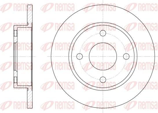 Тормозной диск Remsa передний для Ford Fiesta IV 1996-2003. Артикул 6427.00
