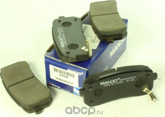 КОМПЛЕКТ КОЛОДОК ТОРМОЗНЫХ ДИСКОВЫХ HYUNDAI MPH42 (Mando). Артикул mph42