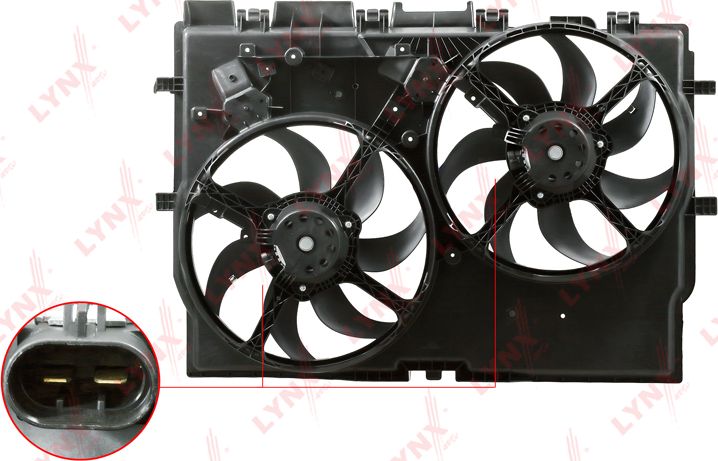 Вентилятор радиатора двигателя LYNXauto. Артикул RF-1380