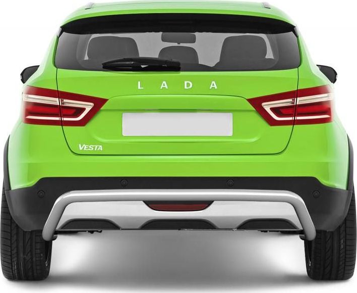 Защита PT Group заднего бампера d51 (НПС) для Lada Vesta SW Cross 2017-2026. Артикул LSC220101