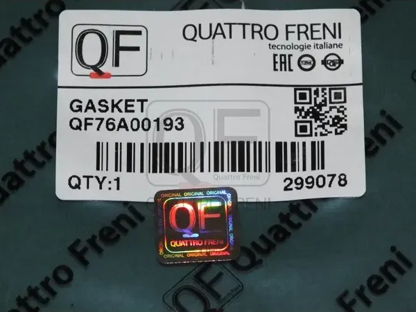 ПРОКЛАДКА ВПУСКНОГО КОЛЛЕКТОРА LH (Quattro Freni). Артикул QF76A00193