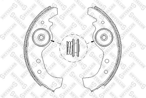 Тормозные колодки Stellox задние для Fiat Fiorino II 1988-2000. Артикул 026 101-SX