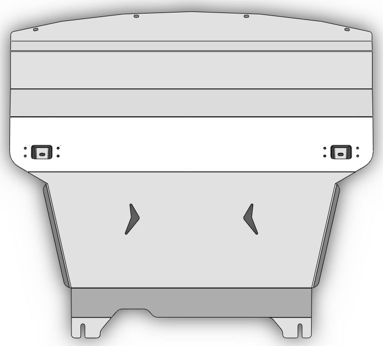 Защита алюминиевая АВС-Дизайн для картера и КПП Exeed TXL 2021-2026. Артикул 46.02ABC