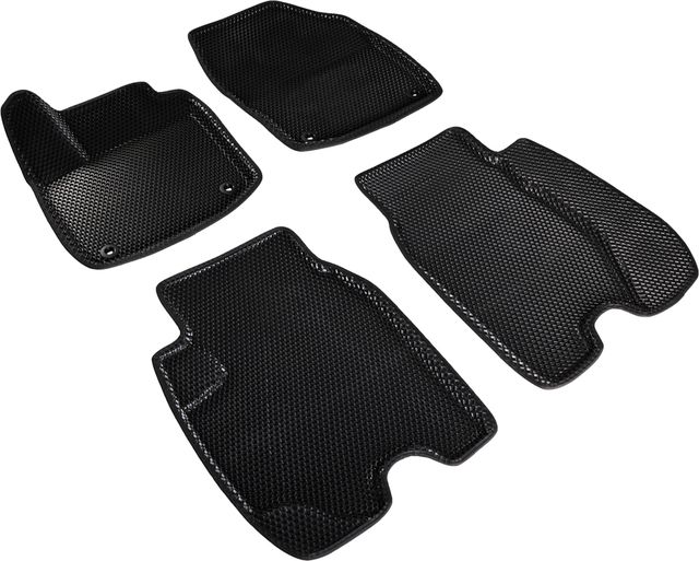Коврики Seintex 3D EVA ромб для салона Honda Civic хэтчбек 5-дв. 2012-2026 ЧЕРНЫЕ. Артикул 95296