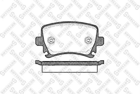 Тормозные колодки Stellox задние для Audi A4 II (B6) 2001-2004. Артикул 1042 000B-SX