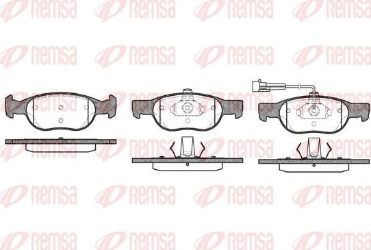 Тормозные колодки Remsa передние для Fiat Marea 1996-2003. Артикул 0588.11
