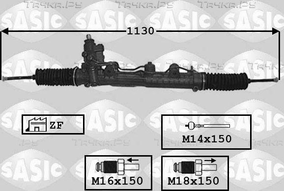 Рулевая рейка Sasic для Mercedes-Benz C-Класс II (W203, CL203) 2000-2008. Артикул 7006159