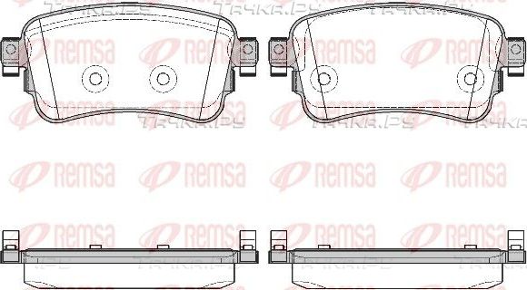 Тормозные колодки Remsa задние для Toyota ProAce II 2016-2026. Артикул 1720.00