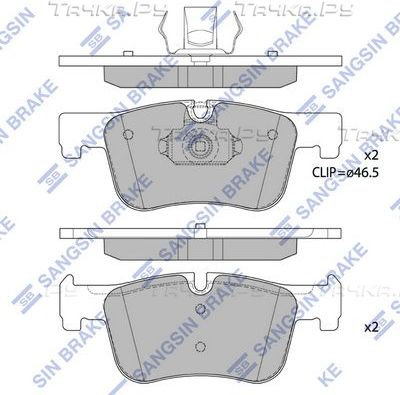Тормозные колодки Sangsin Hi-Q передние для BMW 1 III (F40) 2012-2026. Артикул SP4144