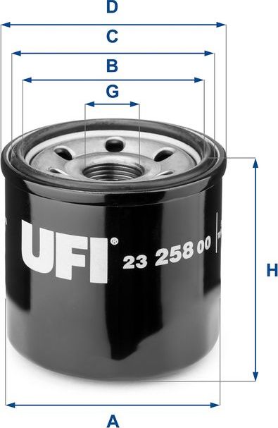Масляный фильтр UFI. Артикул 23.258.00