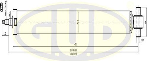 Амортизатор G.U.D.. Артикул GSA343412