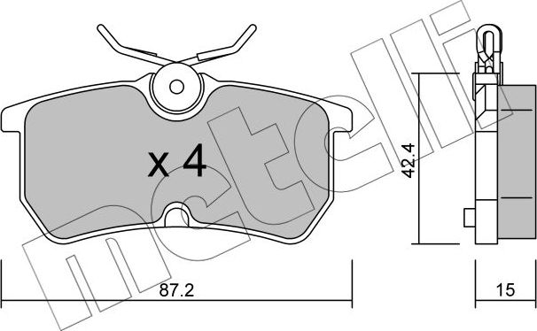 Тормозные колодки Metelli. Артикул 22-0317-0