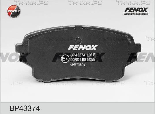 Тормозные колодки Fenox. Артикул BP43374
