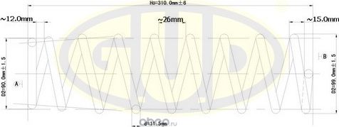 Пружина подвески G.U.D.. Артикул GCS244220