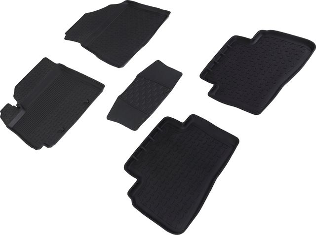 Коврики резиновые Seintex с высоким бортиком для салона Hyundai Creta II 2021-2026. Артикул 96543