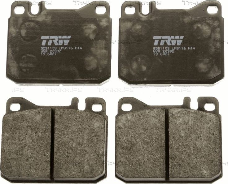Тормозные колодки TRW передние для Volkswagen LT I 1975-1996. Артикул GDB1103