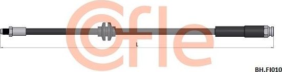 Тормозной шланг Cofle задний правый/левый для Fiat Ducato III 2006-2026. Артикул 92.BH.FI010