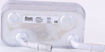 Радиатор масляный (маслоохладитель) для АКПП Nissens (алюминий). Артикул 90657