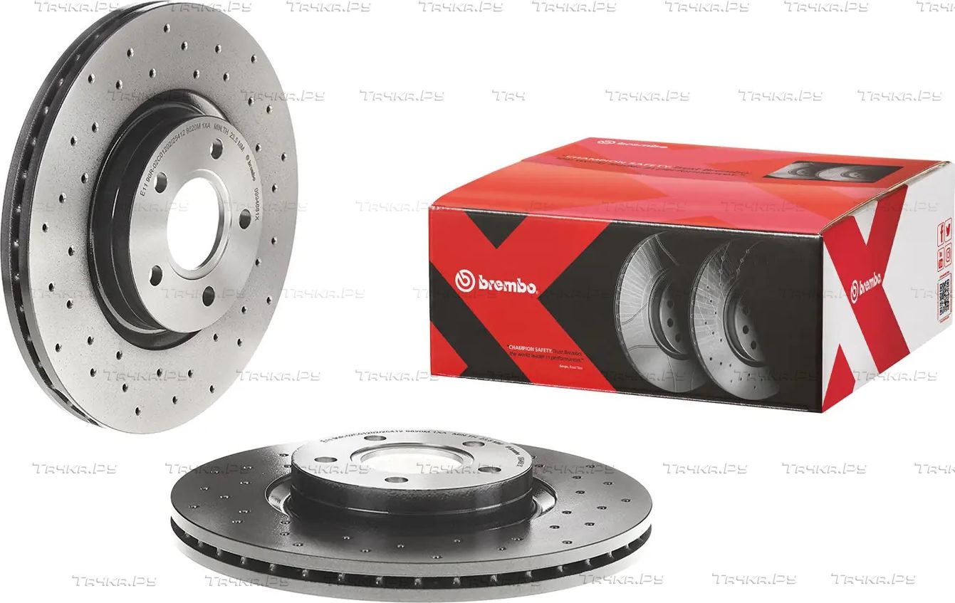 Тормозной диск Brembo XTRA LINE - Xtra передний для Volvo C30 I 2006-2012. Артикул 09.9468.1X