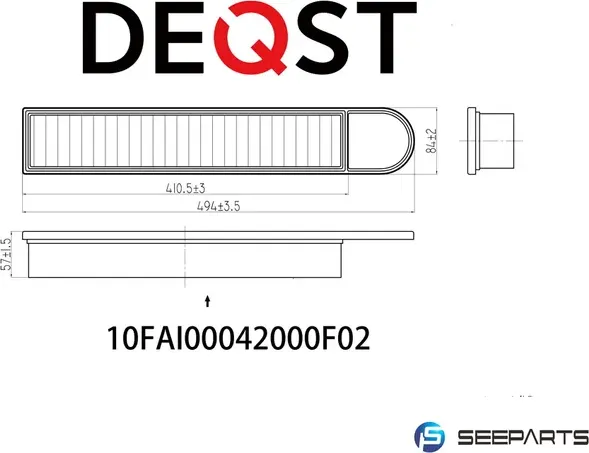Воздушный фильтр (Deqst). Артикул 10FAI00042000