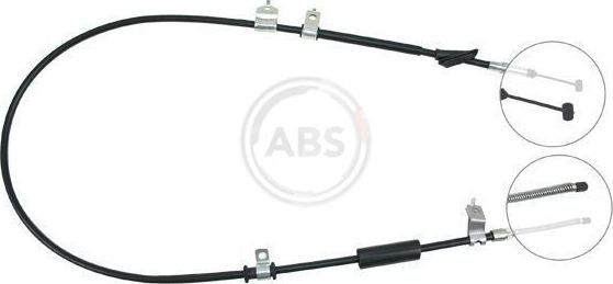 Трос ручника (тросик ручного тормоза) ABS задний левый для Rover 200 III (R3) 1995-2000. Артикул K15687