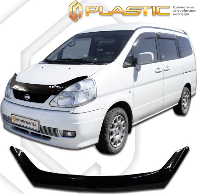 Дефлектор СА Пластик для капота (Classic черный) Nissan Serena 1999-2005. Артикул 2010010102043