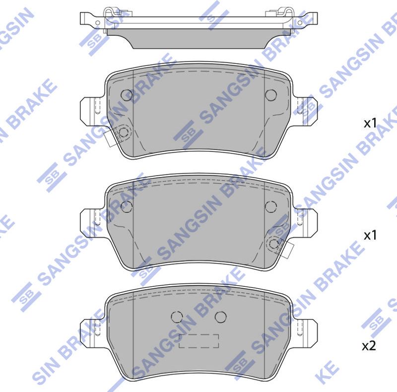 Тормозные колодки Sangsin Hi-Q. Артикул SP2695