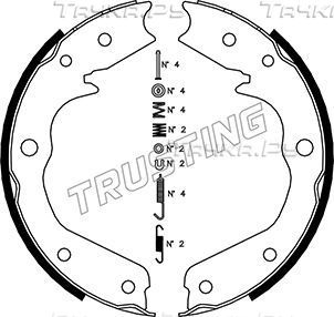 Тормозные колодки (стояночная тормозная система) Trusting задние для Acura MDX I 2000-2005. Артикул 073.173K