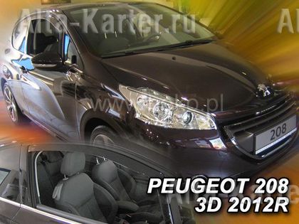Дефлекторы Heko для окон Peugeot 208 I 3-дв. 2012-2019. Артикул 26148