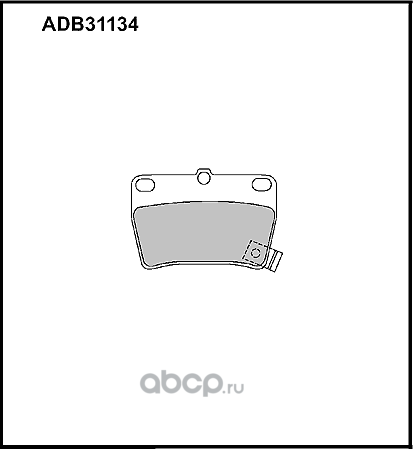 ADB31134_колодки дисковые задние!/ Toyota RAV4 1.8/2.0 WTi/2.0D 00 (Allied Nippon). Артикул ADB31134