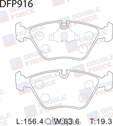 Колодки тормозные дисковые Double Force. Артикул DFP916