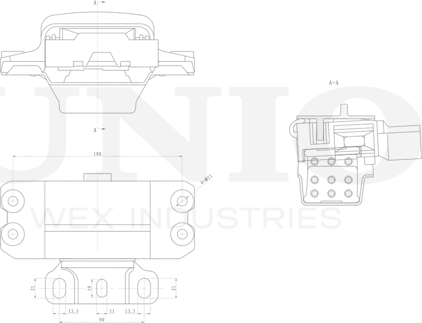 Опора двигателя (Unio). Артикул RMP-15136