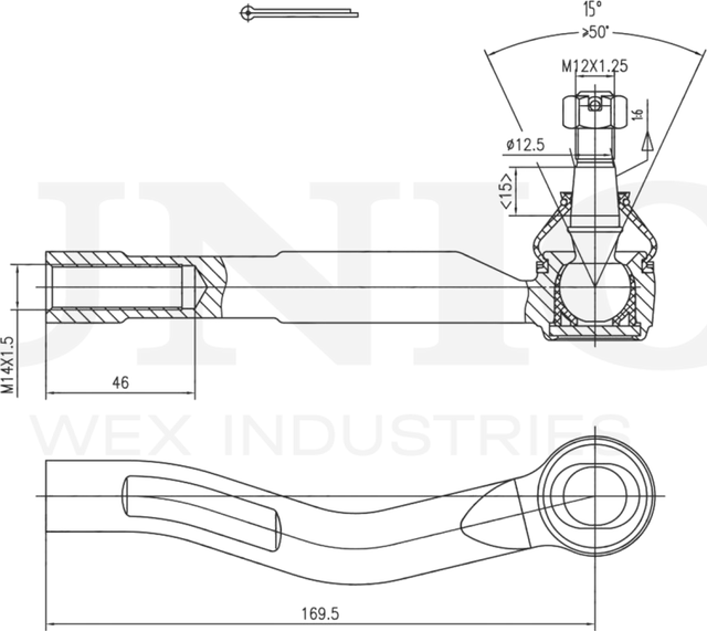 Наконечник рулевой тяги (Unio). Артикул SSP-10155