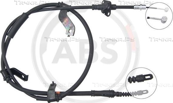 Трос ручника (тросик ручного тормоза) ABS. Артикул K17523