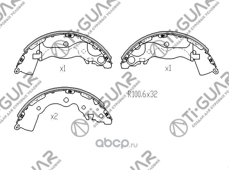 Тормозные колодки (TI-Guar). Артикул TG8766